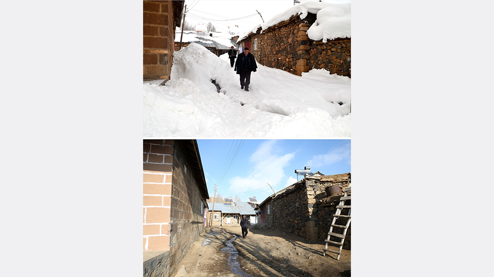 Geçen yıl evlerin kara gömüldüğü köy bu yıl kara hasret kaldı 6