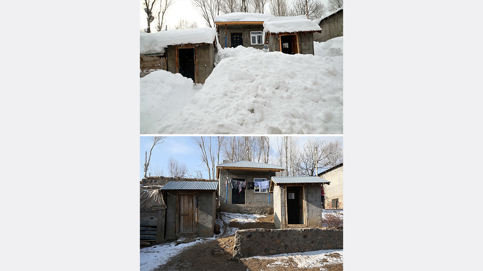 Geçen yıl evlerin kara gömüldüğü köy bu yıl kara hasret kaldı 3