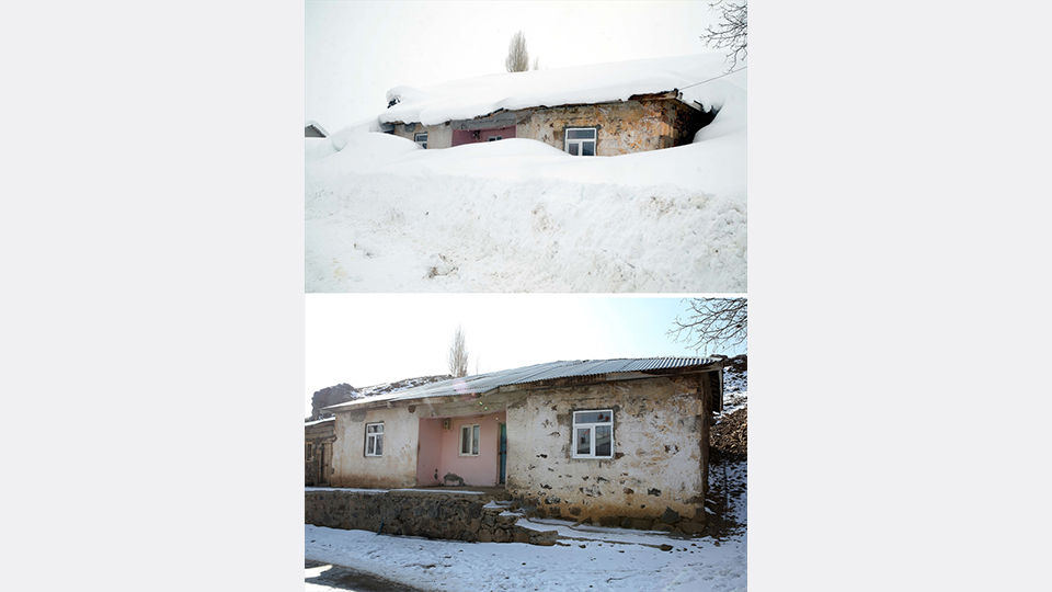 Geçen yıl evlerin kara gömüldüğü köy bu yıl kara hasret kaldı 2