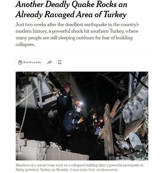 Ajanslar acil koduyla geçti! Hatay'daki deprem anı dünya manşetlerinde: Bir noktaya dikkat çektiler 12