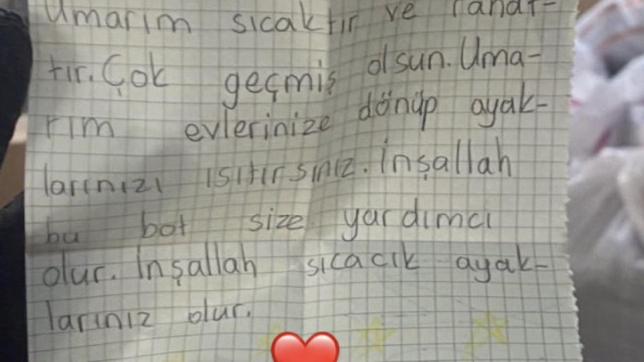 Kendileri küçük ama kalpleri kocaman, çocuklardan afetzede arkadaşlarına mesaj... 25