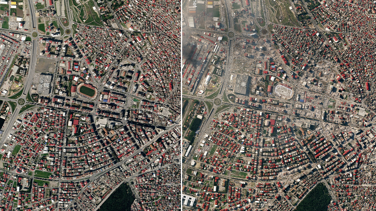 'Asrın felaketi' sonrası yıkım uyduda 1