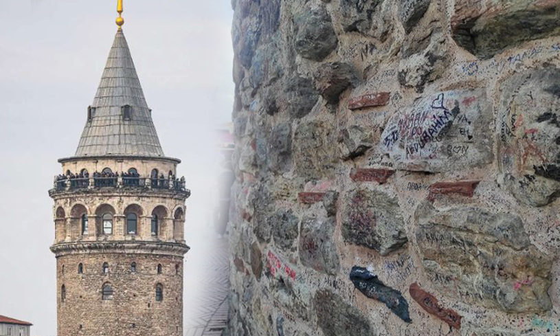 Galata Kulesi’nde pes dedirten görüntü! Eline kalem alanlar... 1