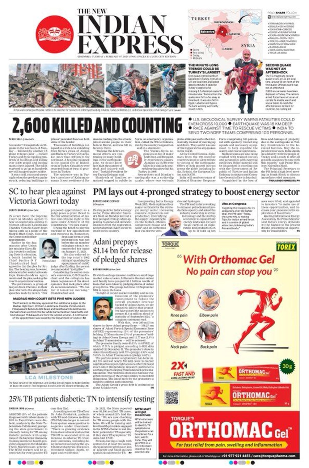 Kahramanmaraş merkezli depremler dünya manşetlerinde: Yüzyılın en güçlü depremi 12