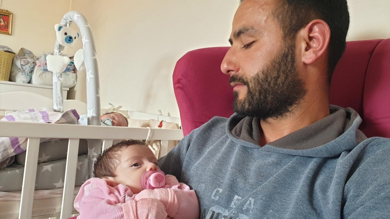 Depremde eşini kaybetti... İki aylık ikizleriyle teselli buluyor 6