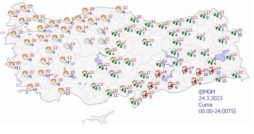 Meteoroloji 7 günlük raporu yayımladı! Sıcaklıklar artıyor 8