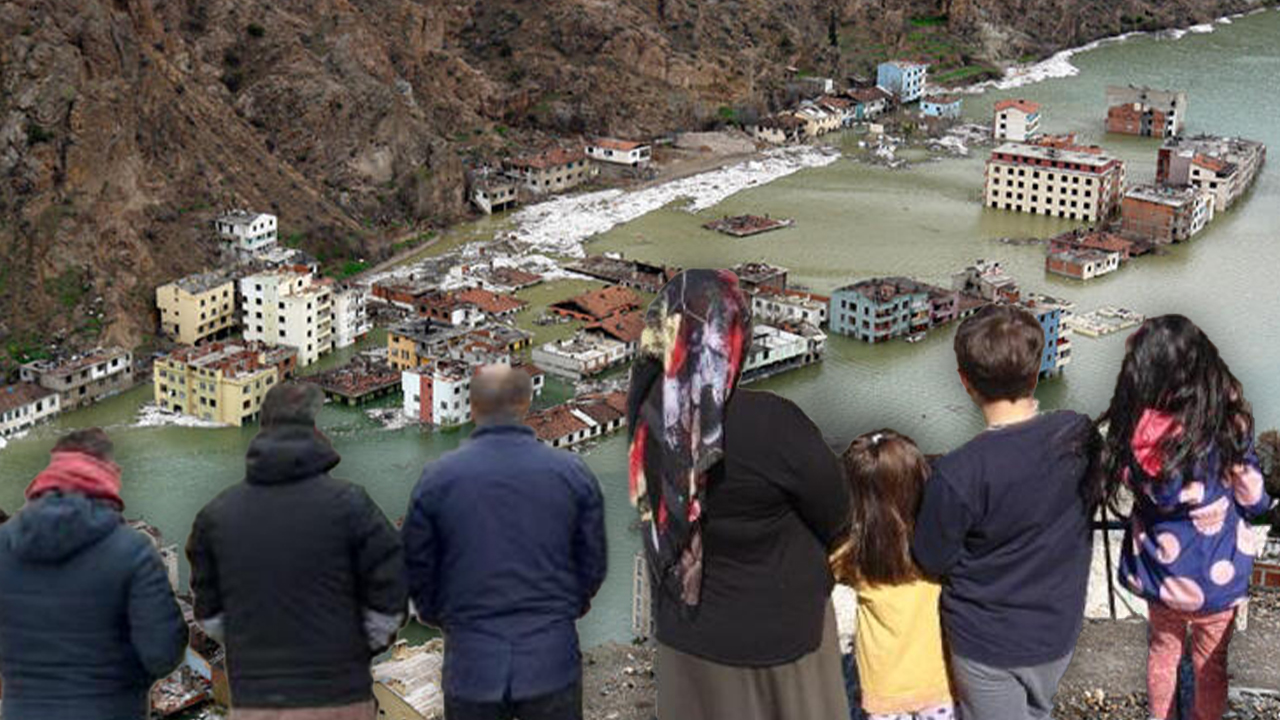 Doğup büyüdükleri yeri son kez uzaktan izlediler… Suya gömülen anılara veda 1