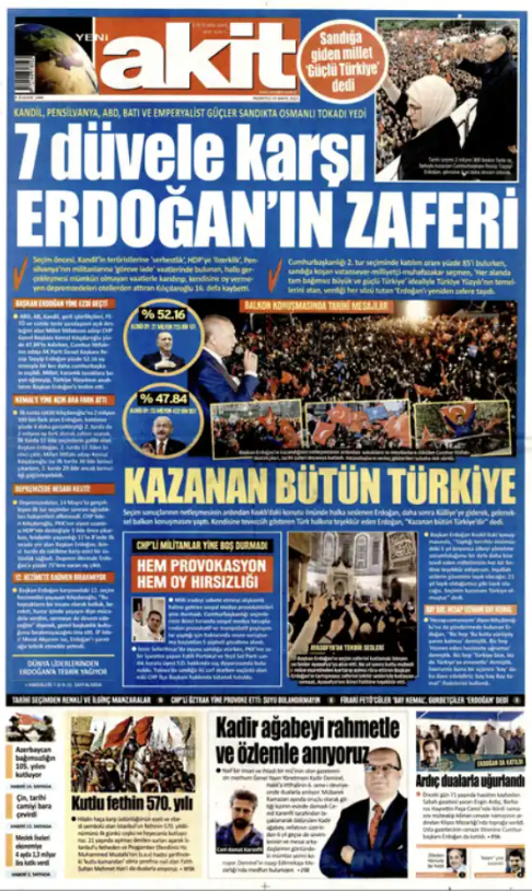 Erdoğan'ın seçim zaferini hangi gazete nasıl gördü? 5