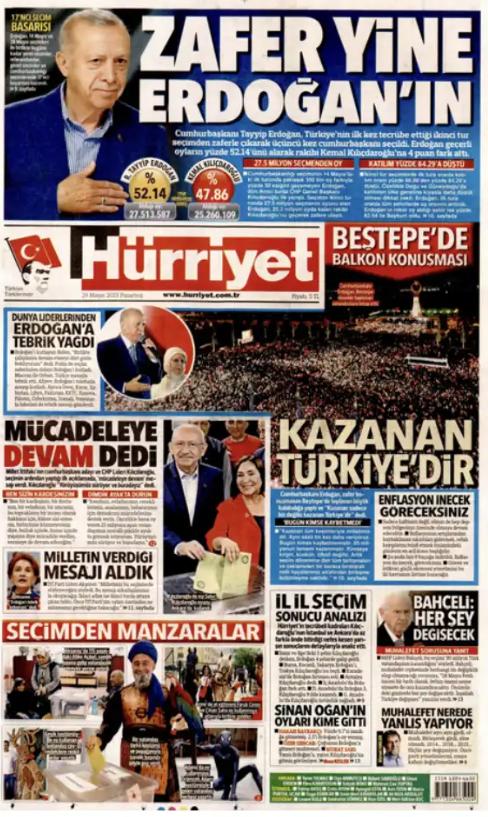 Erdoğan'ın seçim zaferini hangi gazete nasıl gördü? 6