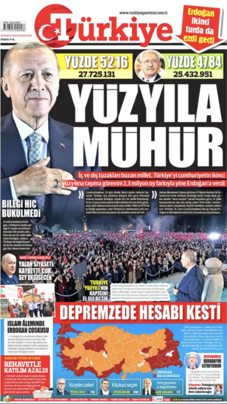 Erdoğan'ın seçim zaferini hangi gazete nasıl gördü? 7