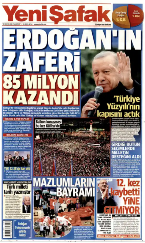Erdoğan'ın seçim zaferini hangi gazete nasıl gördü? 4