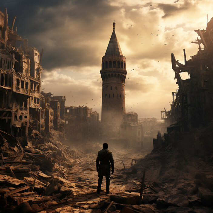 Yapay zekanın gözünden 50 yıl sonra İstanbul... Görüntüler dehşet verici! 8