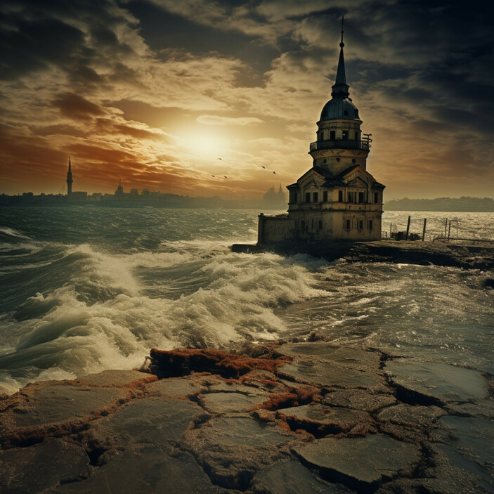 Yapay zekanın gözünden 50 yıl sonra İstanbul... Görüntüler dehşet verici! 2