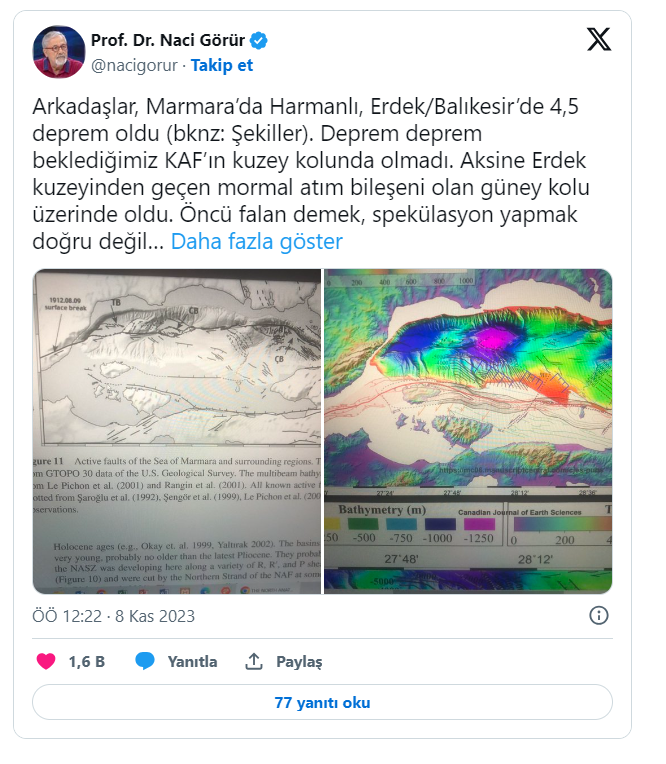 Marmara'daki deprem öncü mü? Naci Görür açıkladı 4