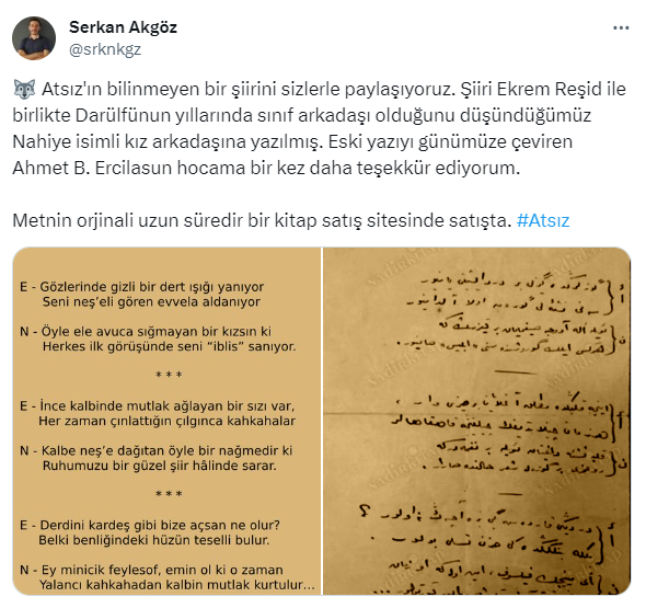 Nihal Atsız'ın lisede yazdığı şiir gün yüzüne çıktı! 4