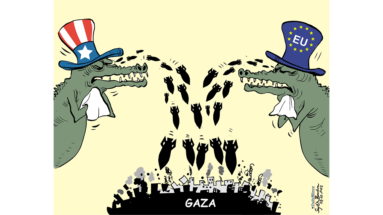 ABD’nin desteklediği vahşet: İsrail'in katliamı karikatürlerle çizildi 14