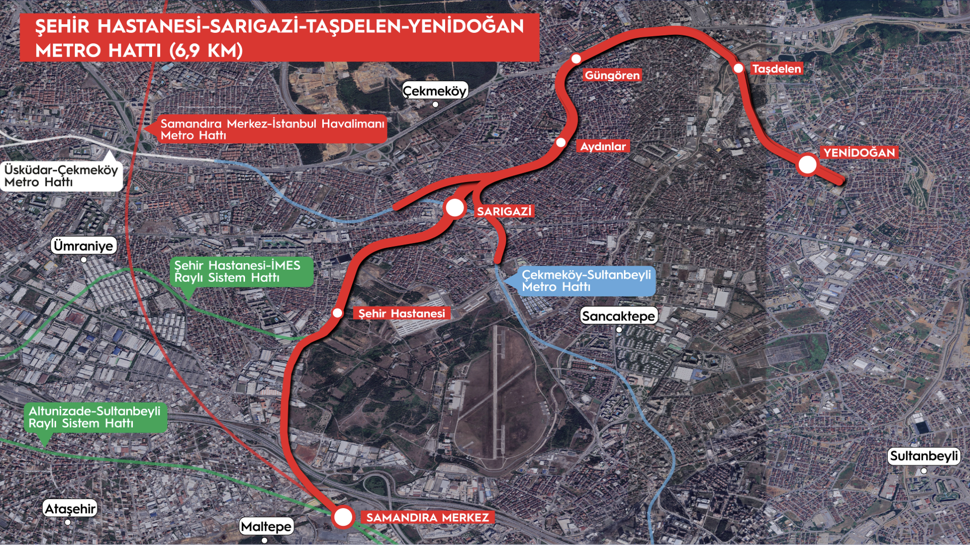 ‎Şehi̇r Hastanesi̇ Sarigazi̇ Taşdelen Yeni̇doğan Metro Hatti.‎001