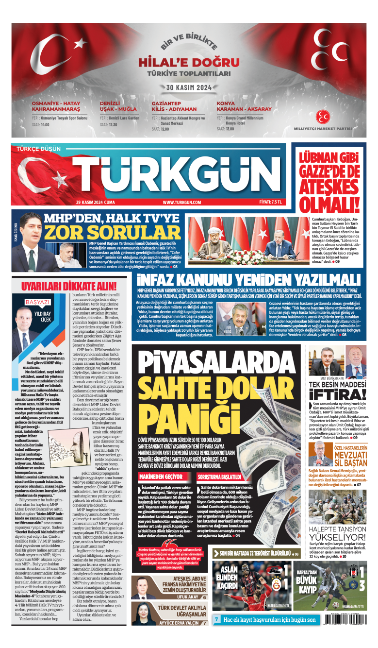 https://www.turkgun.com/Türkgün Gazetesi 29 Kasım 2024