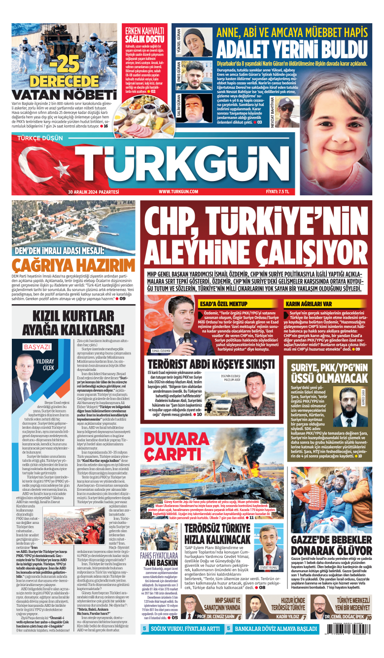 https://www.turkgun.com/Türkgün Gazetesi 30 Aralık 2024