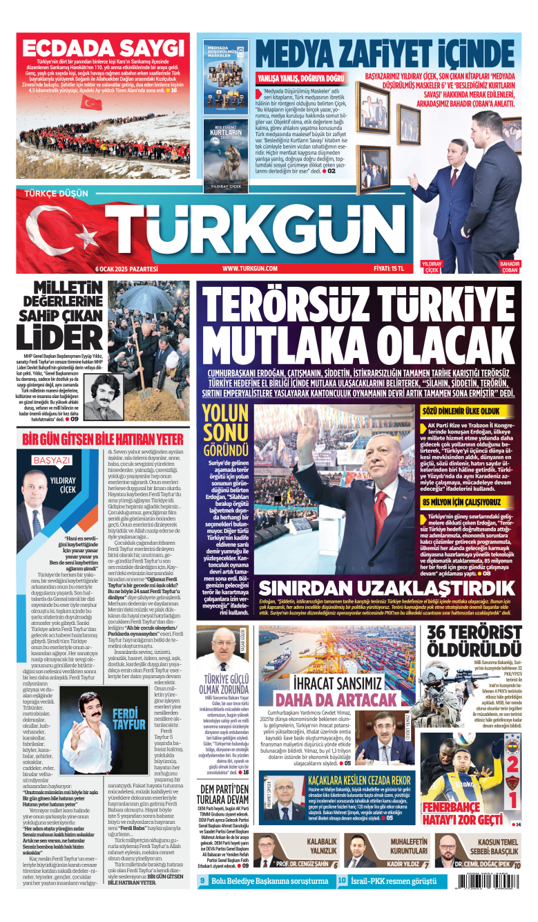 https://www.turkgun.com/Türkgün Gazetesi 6 Ocak 2025