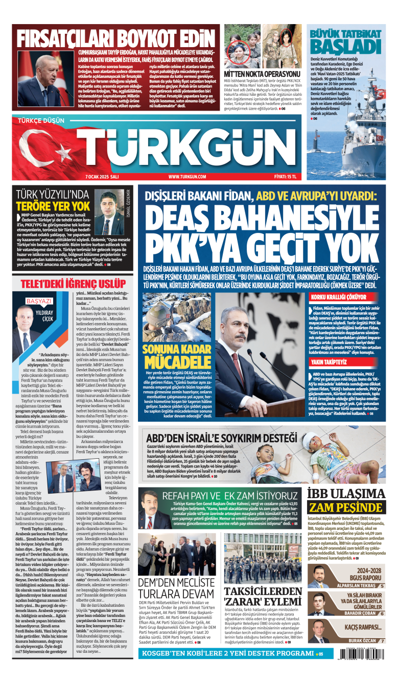 https://www.turkgun.com/Türkgün Gazetesi 7 Ocak 2025