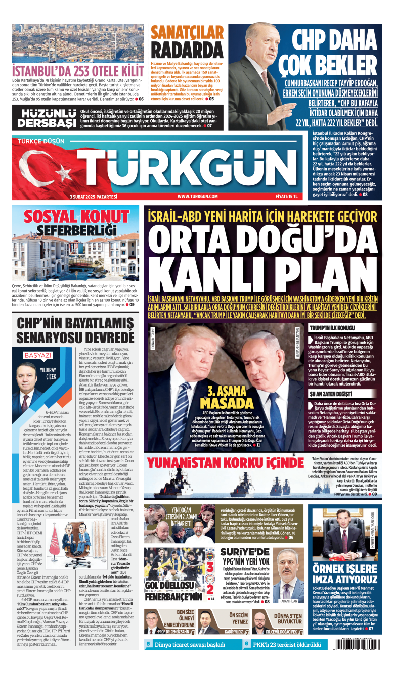 https://www.turkgun.com/Türkgün Gazetesi 03 Şubat 2025