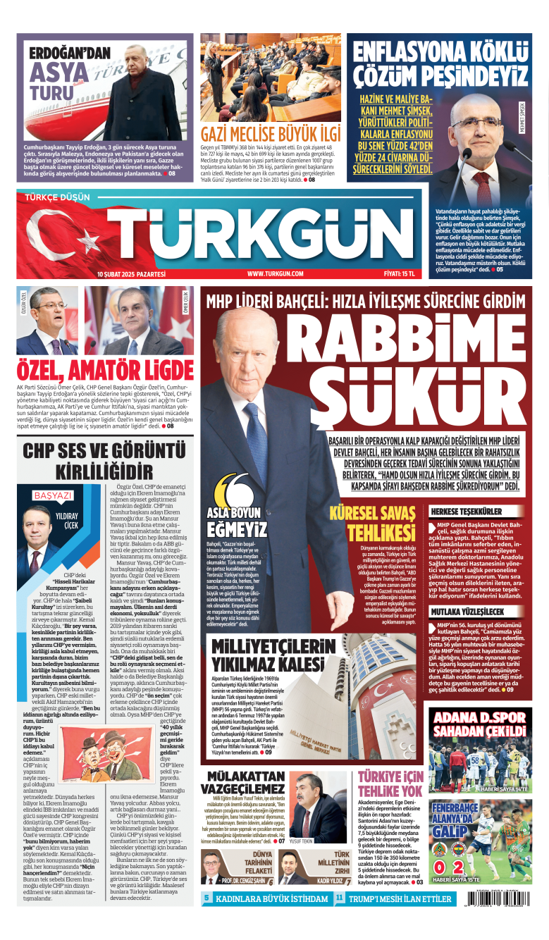 https://www.turkgun.com/Türkgün Gazetesi 10 Şubat 2025