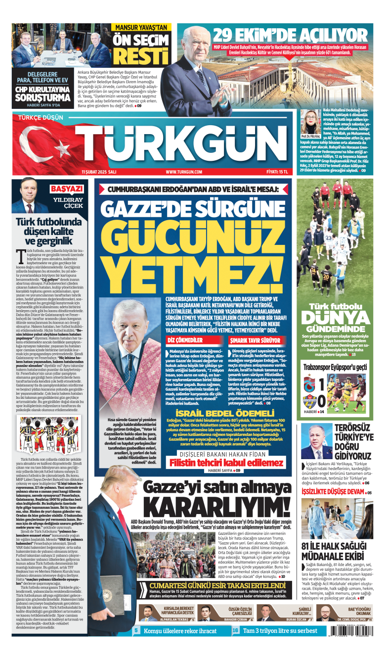 https://www.turkgun.com/Türkgün Gazetesi 11 Şubat 2025