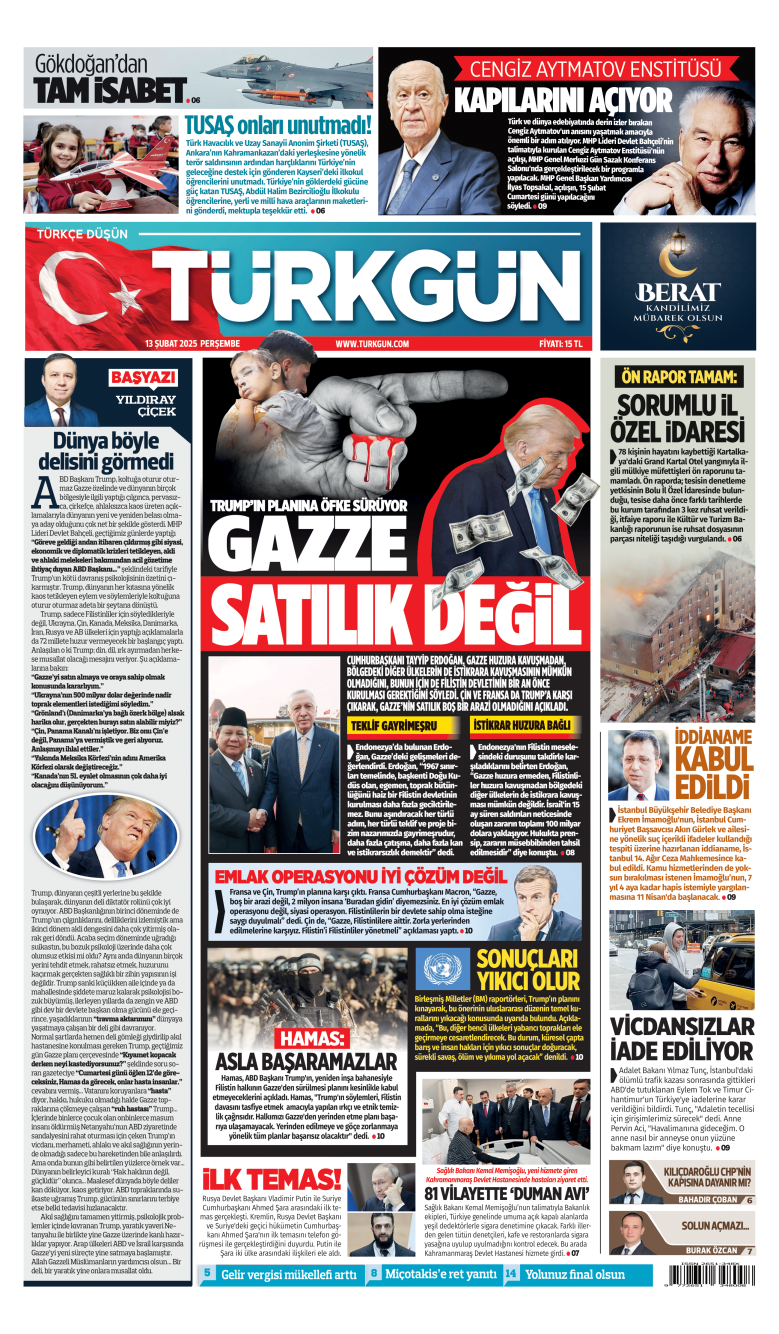 https://www.turkgun.com/Türkgün Gazetesi 13 Şubat 2025