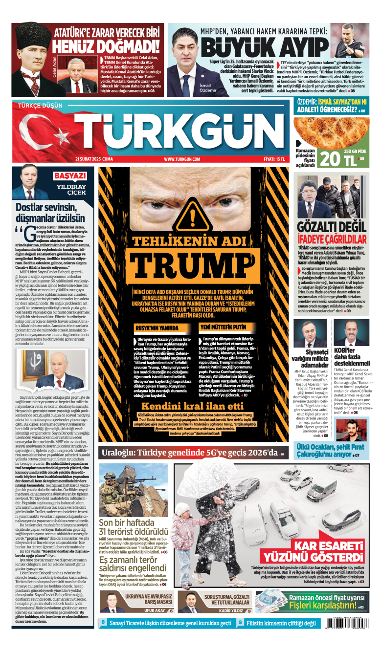 https://www.turkgun.com/Türkgün Gazetesi 21 Şubat 2025