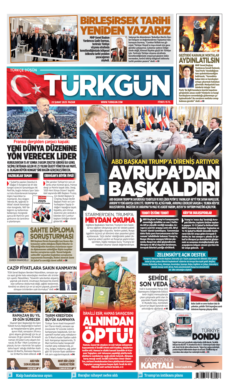 https://www.turkgun.com/Türkgün Gazetesi 23 Şubat 2025
