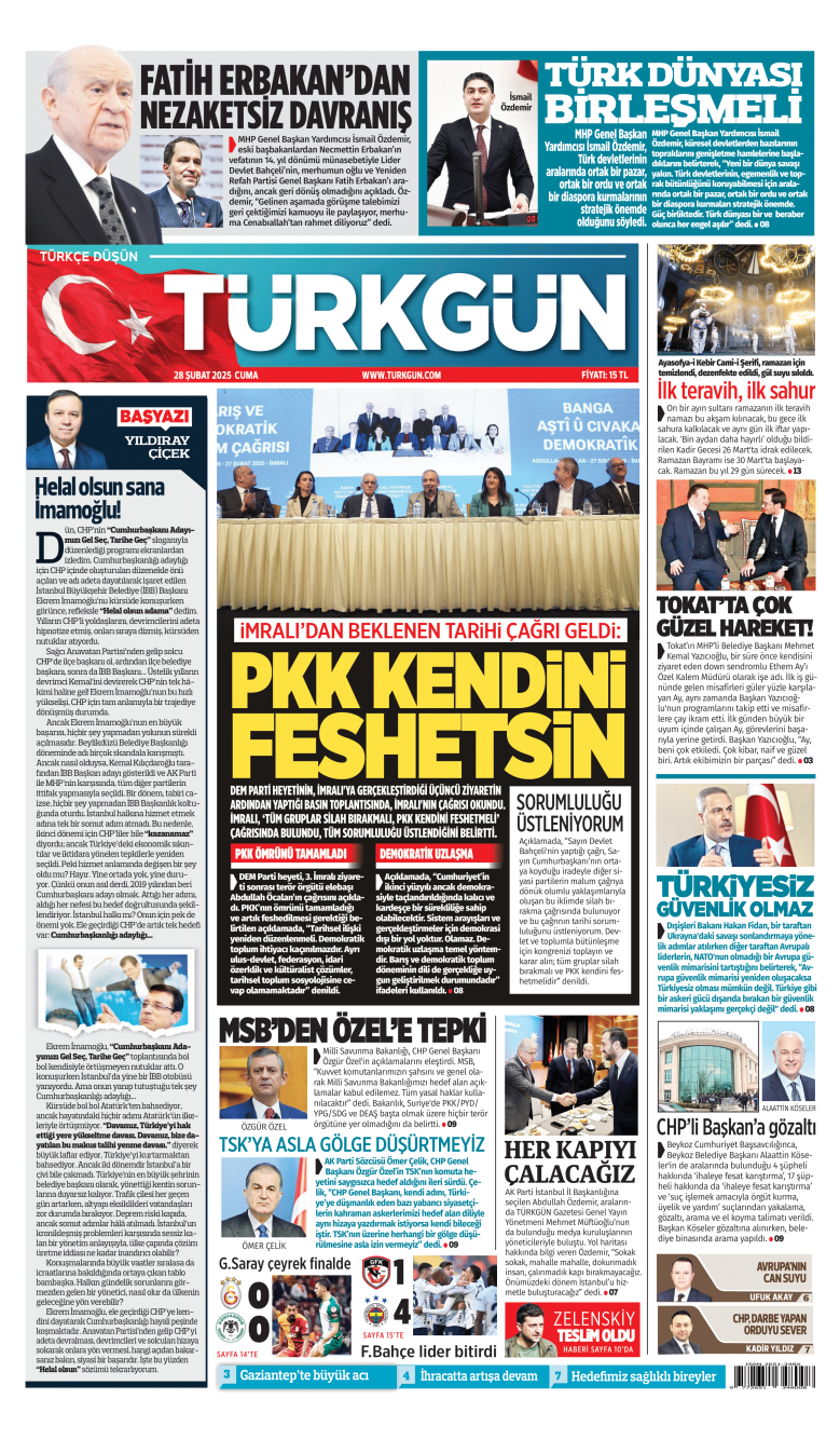 https://www.turkgun.com/Türkgün Gazetesi 28 Şubat 2025