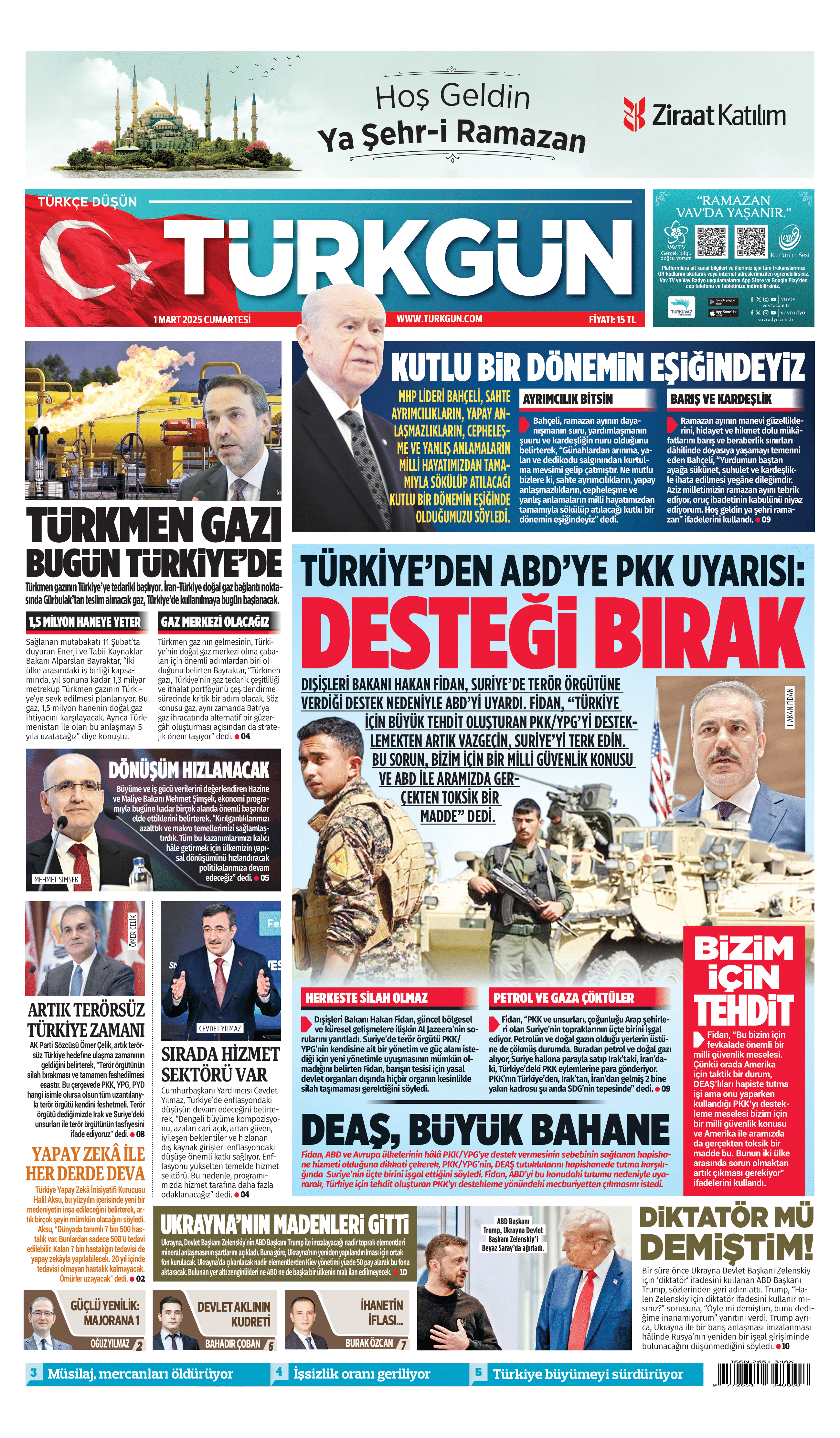https://www.turkgun.com/Türkgün Gazetesi 1 Mart 2025