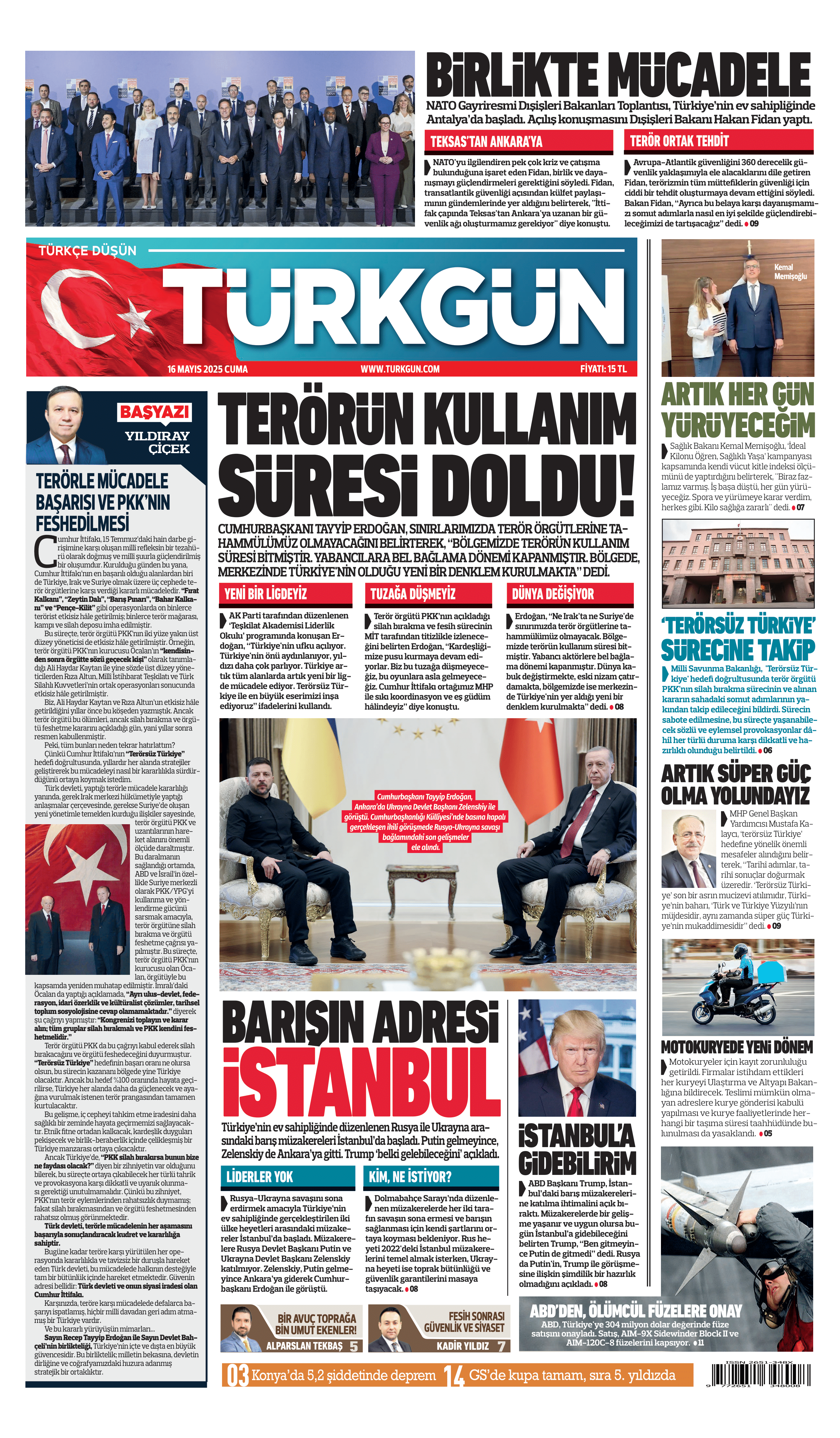 https://www.turkgun.com/Türkgün Gazetesi 16 Mayıs 2025