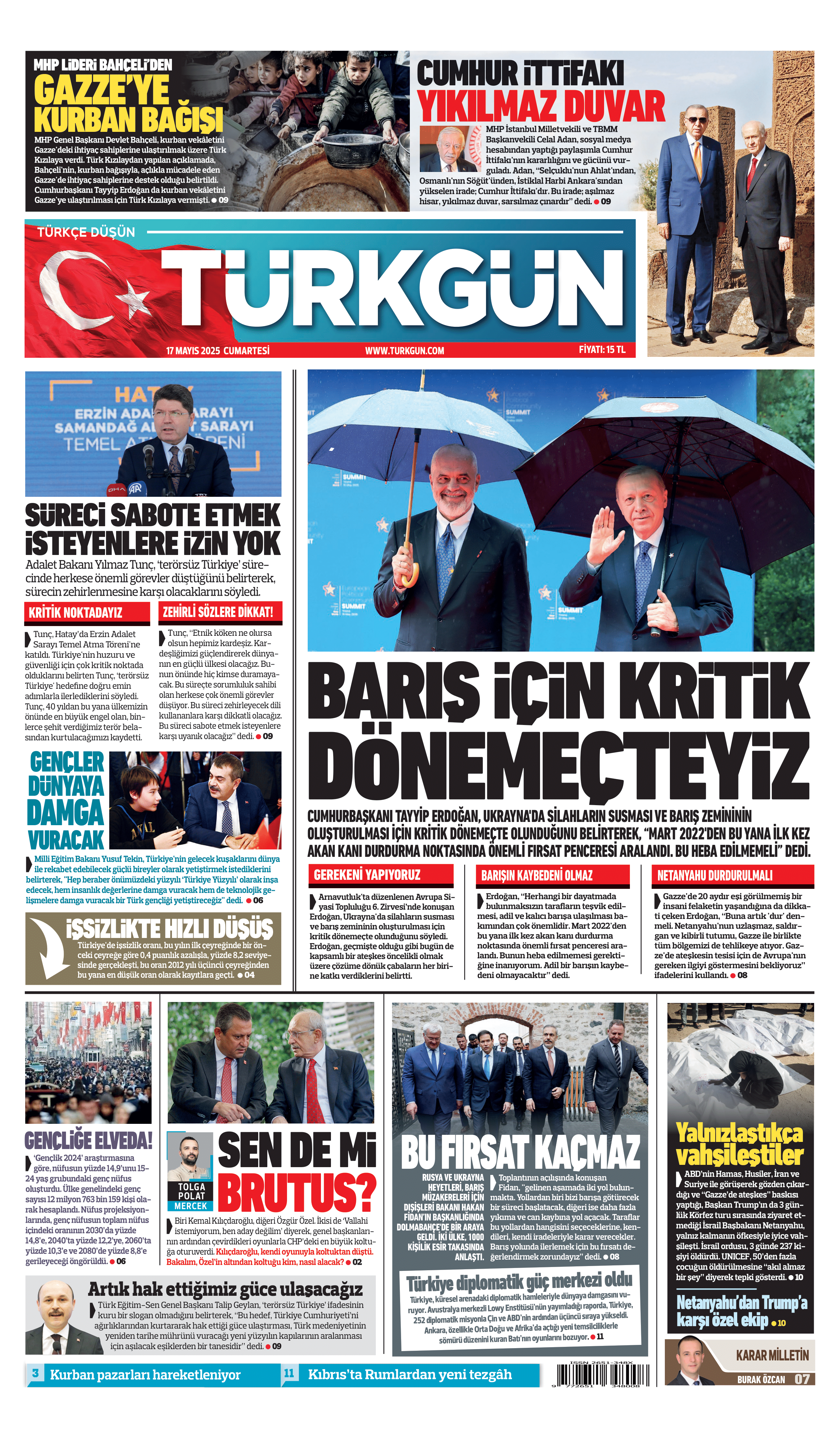 https://www.turkgun.com/Türkgün Gazetesi 17 Mayıs 2025