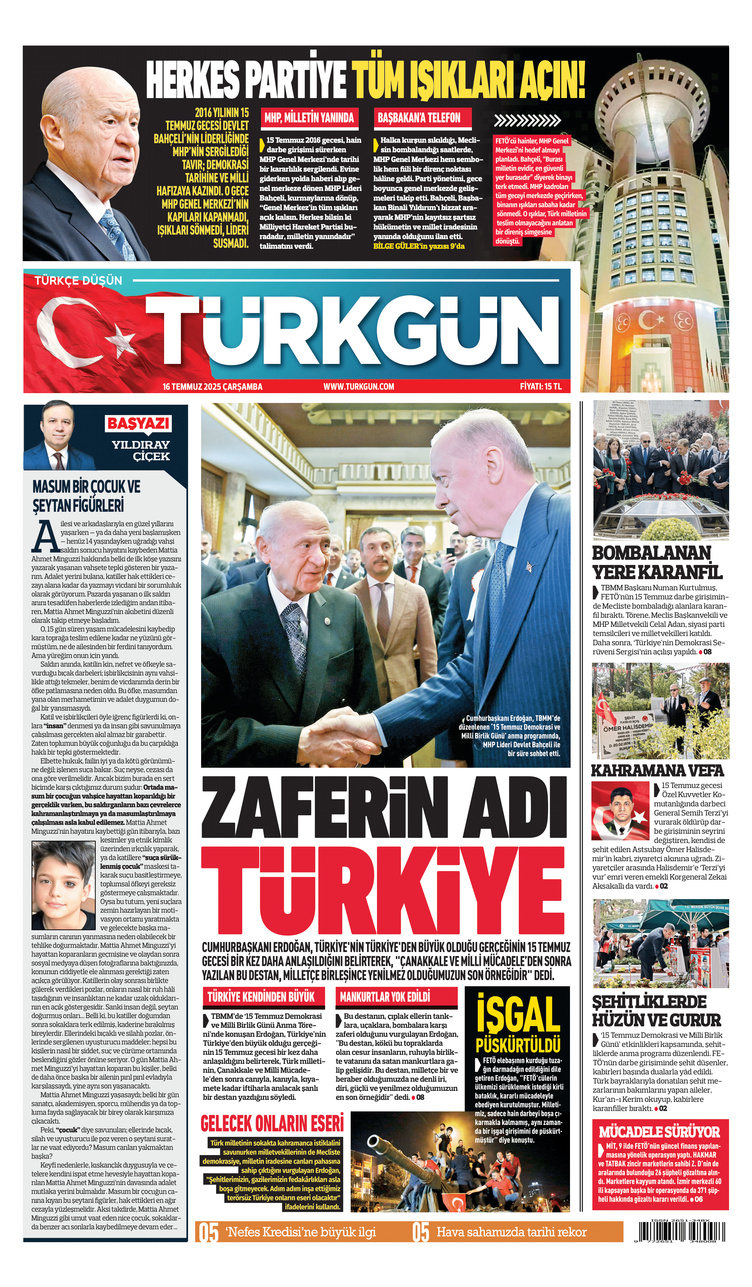 https://www.turkgun.com/Türkgün Gazetesi 16 Temmuz 2025