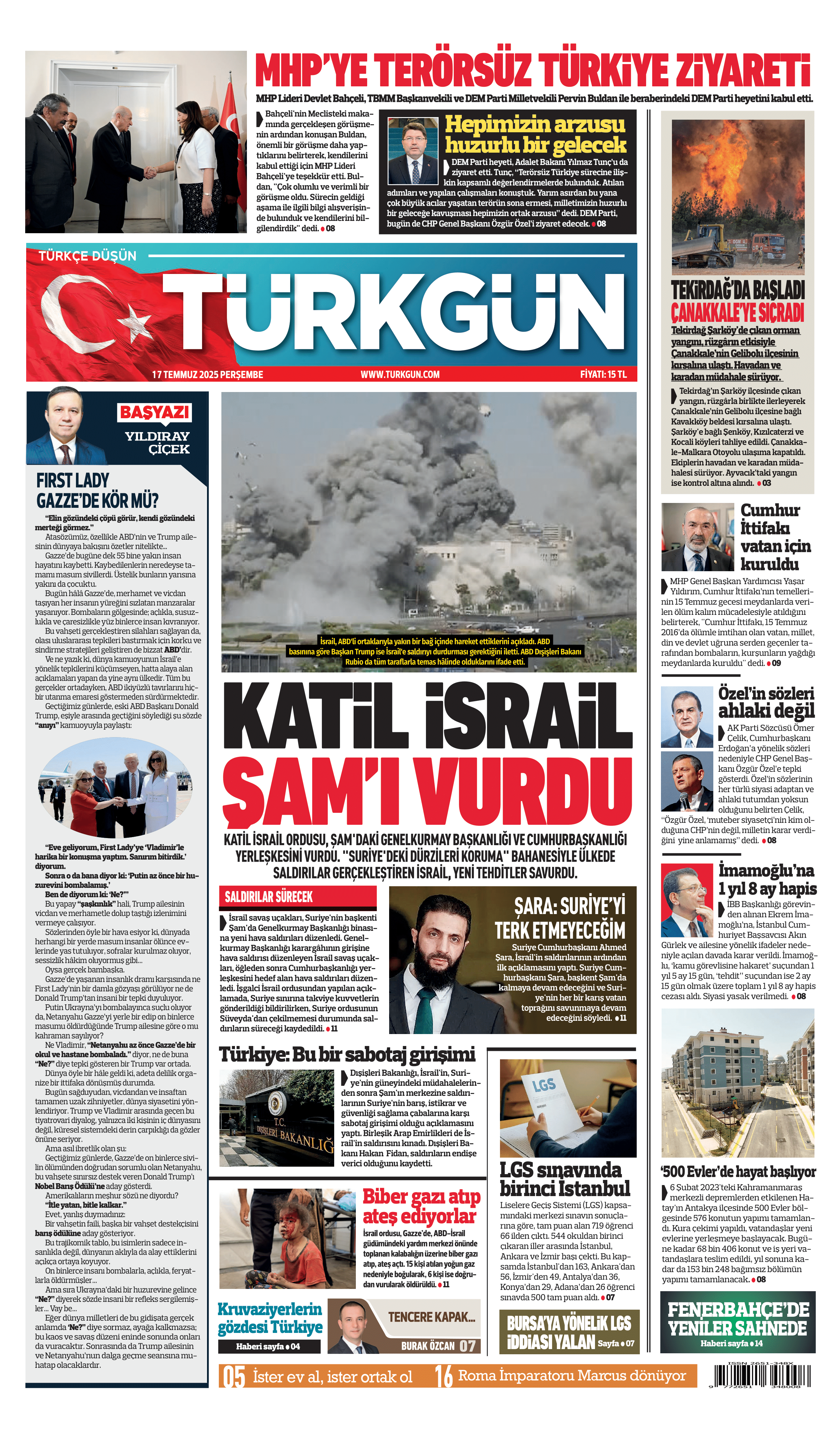 https://www.turkgun.com/Türkgün Gazetesi 17 Temmuz 2025