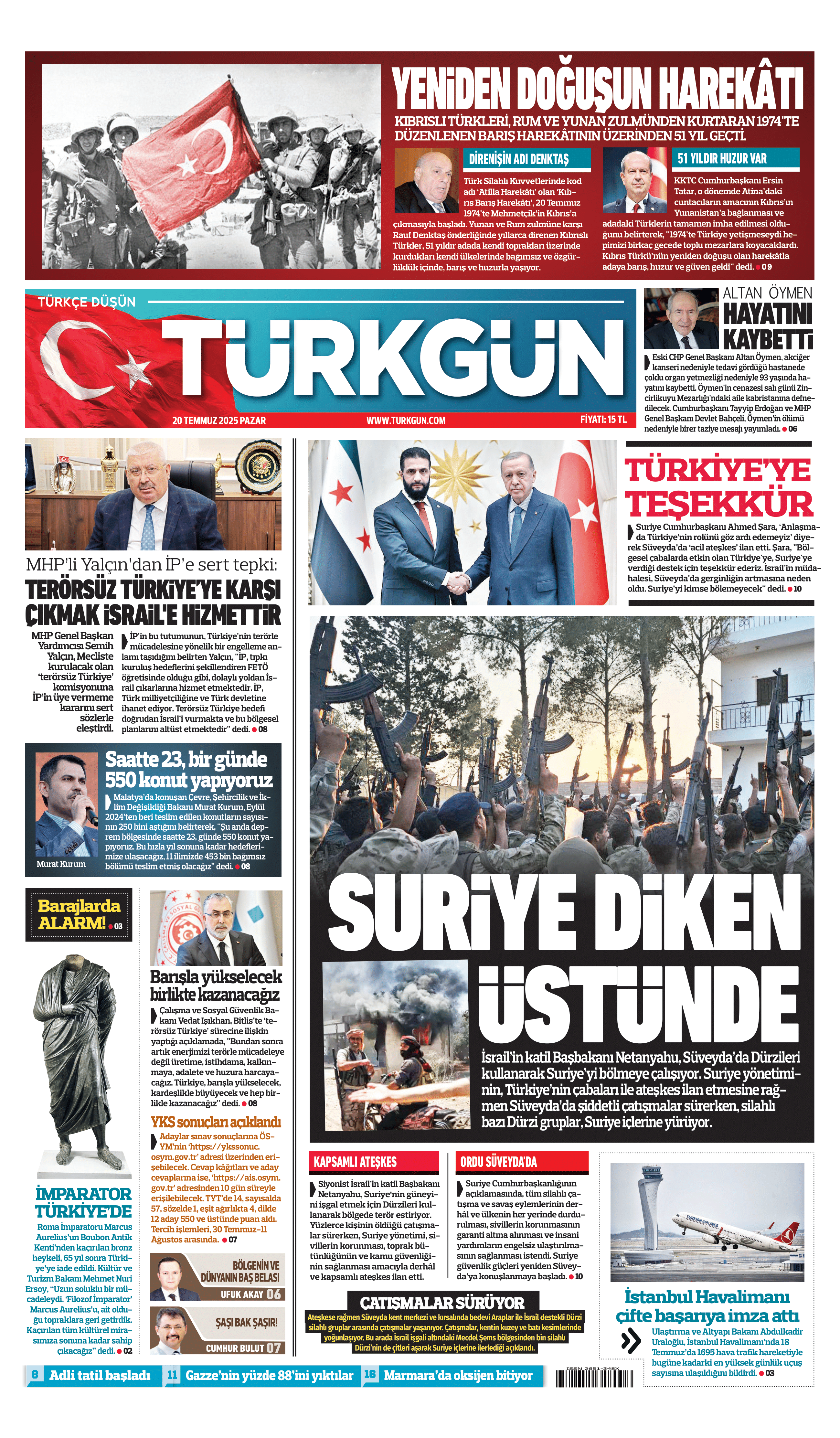 https://www.turkgun.com/Türkgün Gazetesi 20 Temmuz 2025