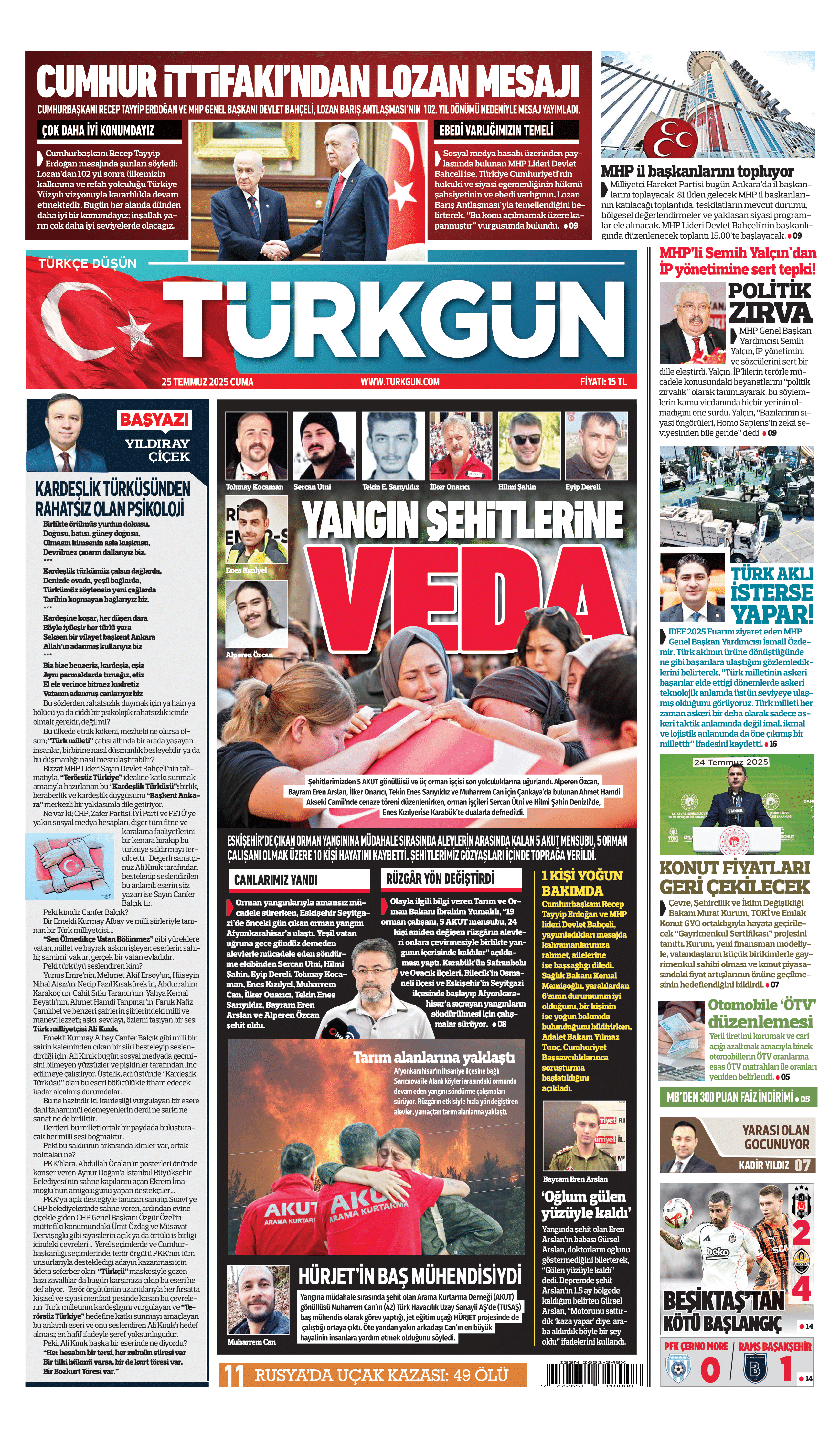 https://www.turkgun.com/Türkgün Gazetesi 25 Temmuz 2025
