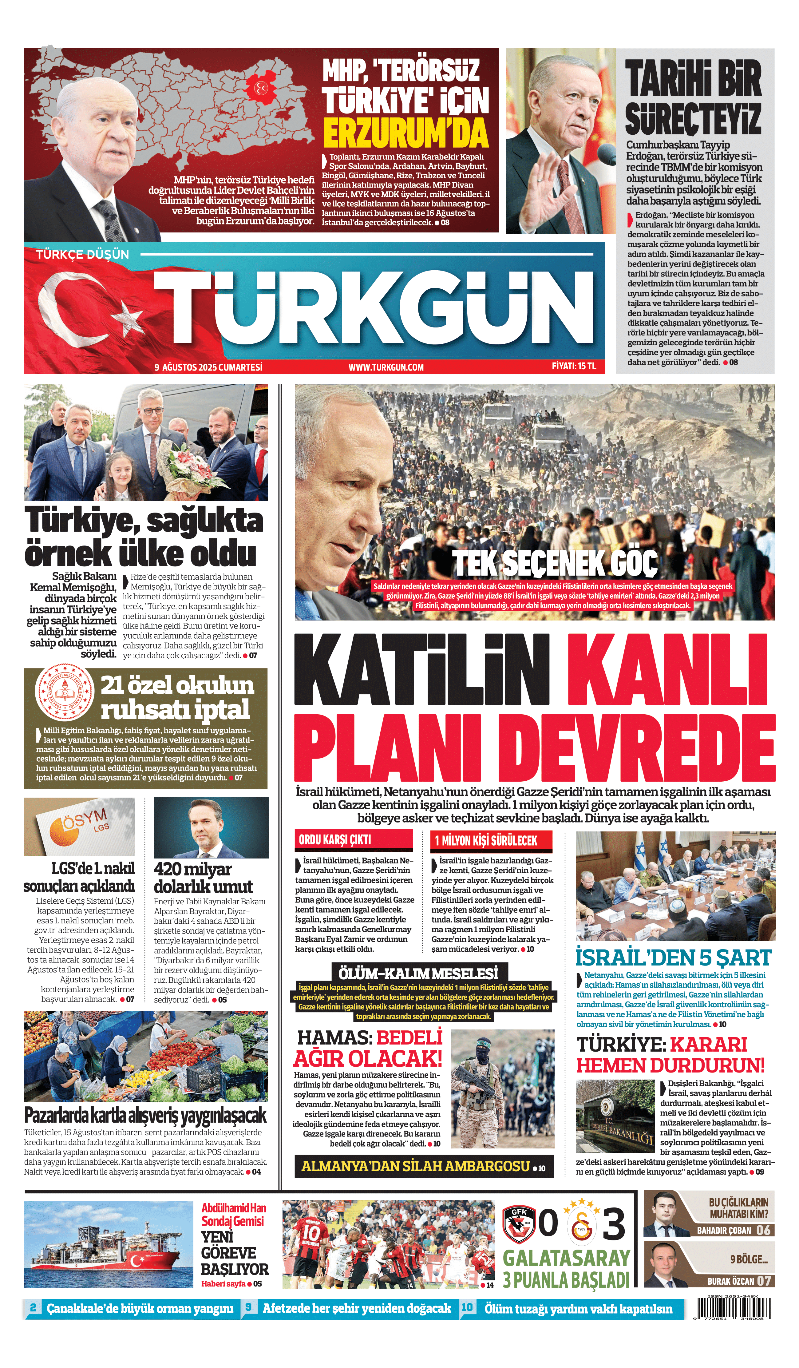 https://www.turkgun.com/Türkgün Gazetesi 9 Ağustos 2025