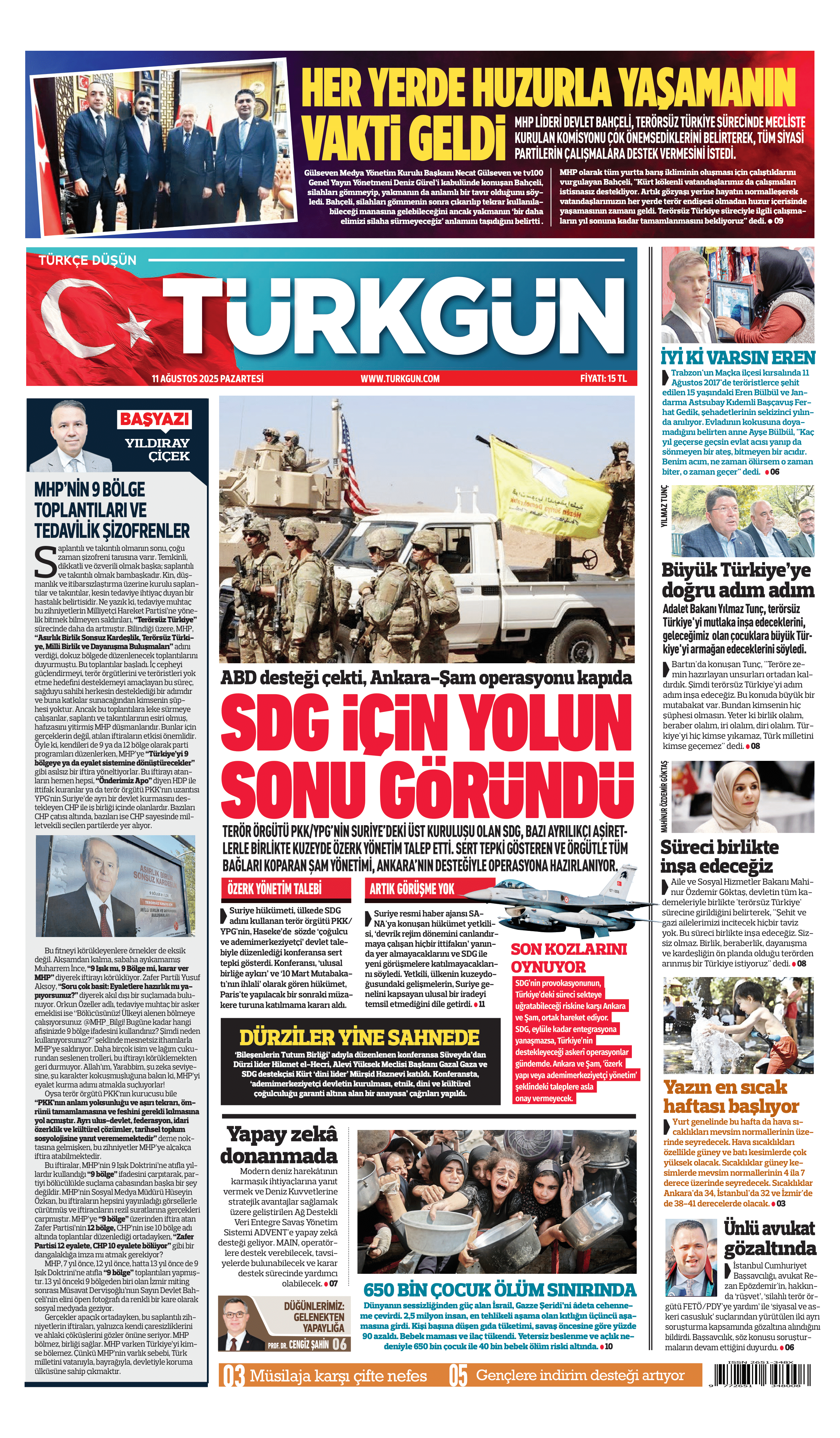 https://www.turkgun.com/Türkgün Gazetesi 11 Ağustos 2025