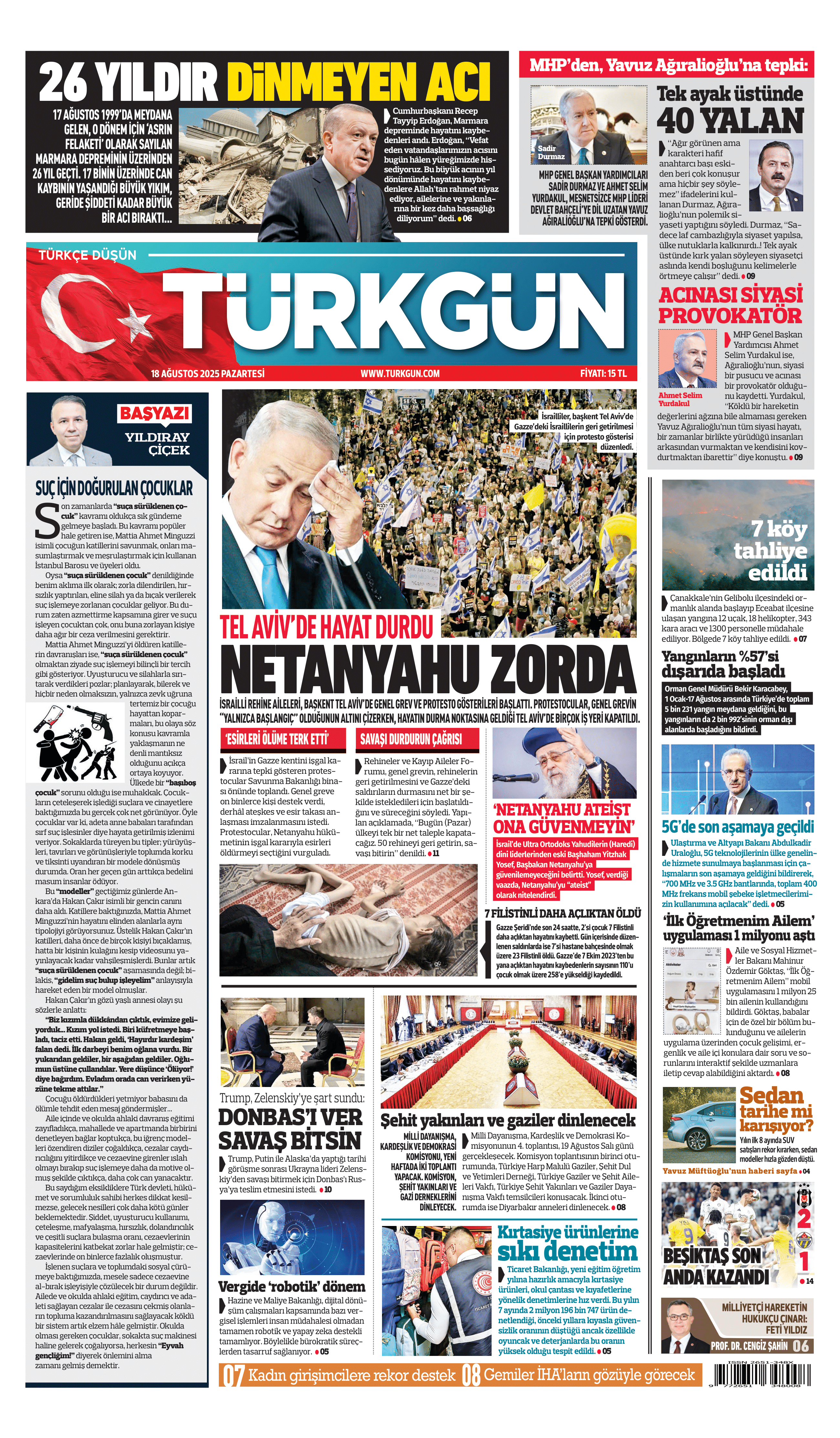 https://www.turkgun.com/Türkgün Gazetesi 18 Ağustos 2025