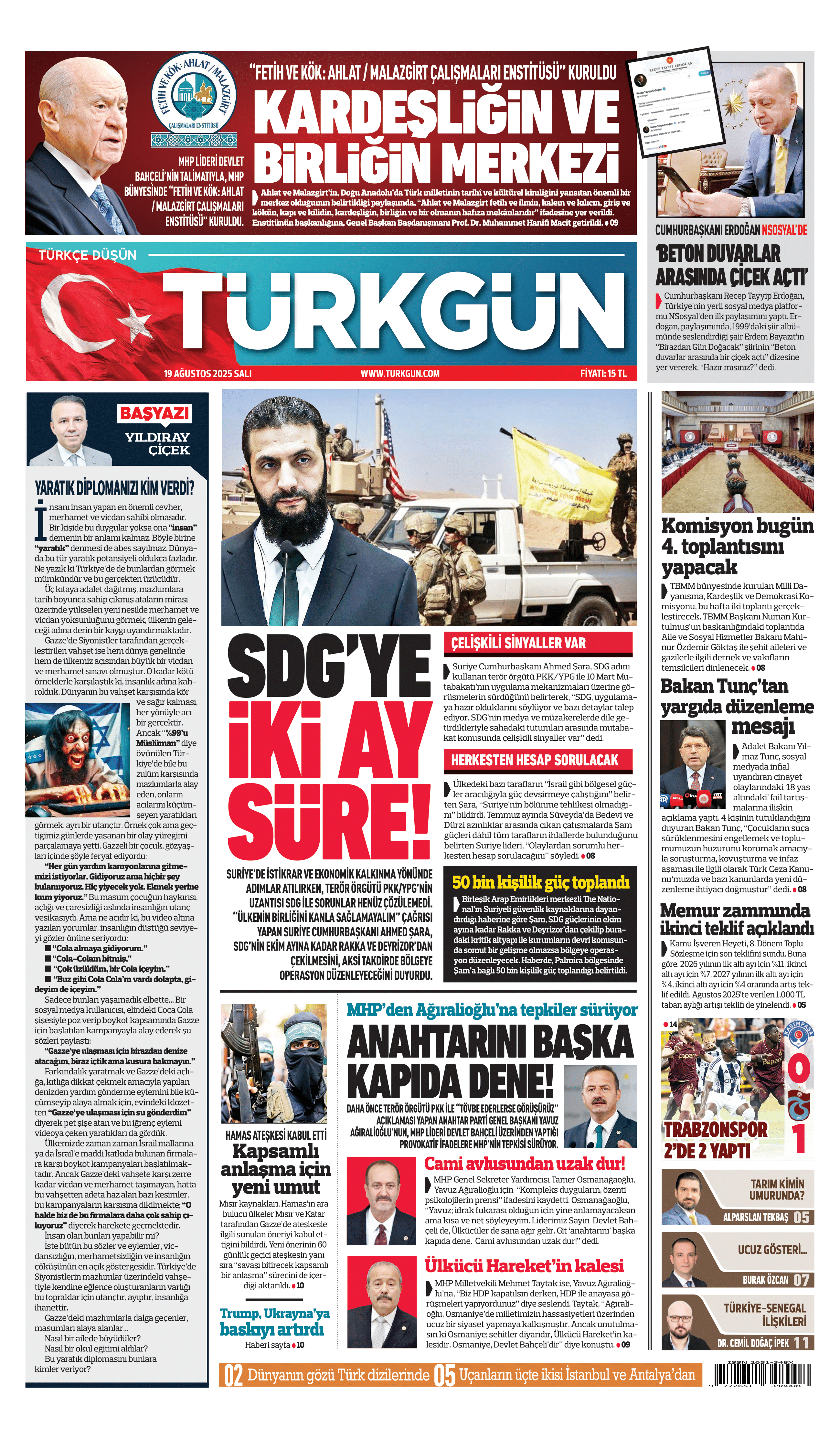 https://www.turkgun.com/Türkgün Gazetesi 19 Ağustos 2025