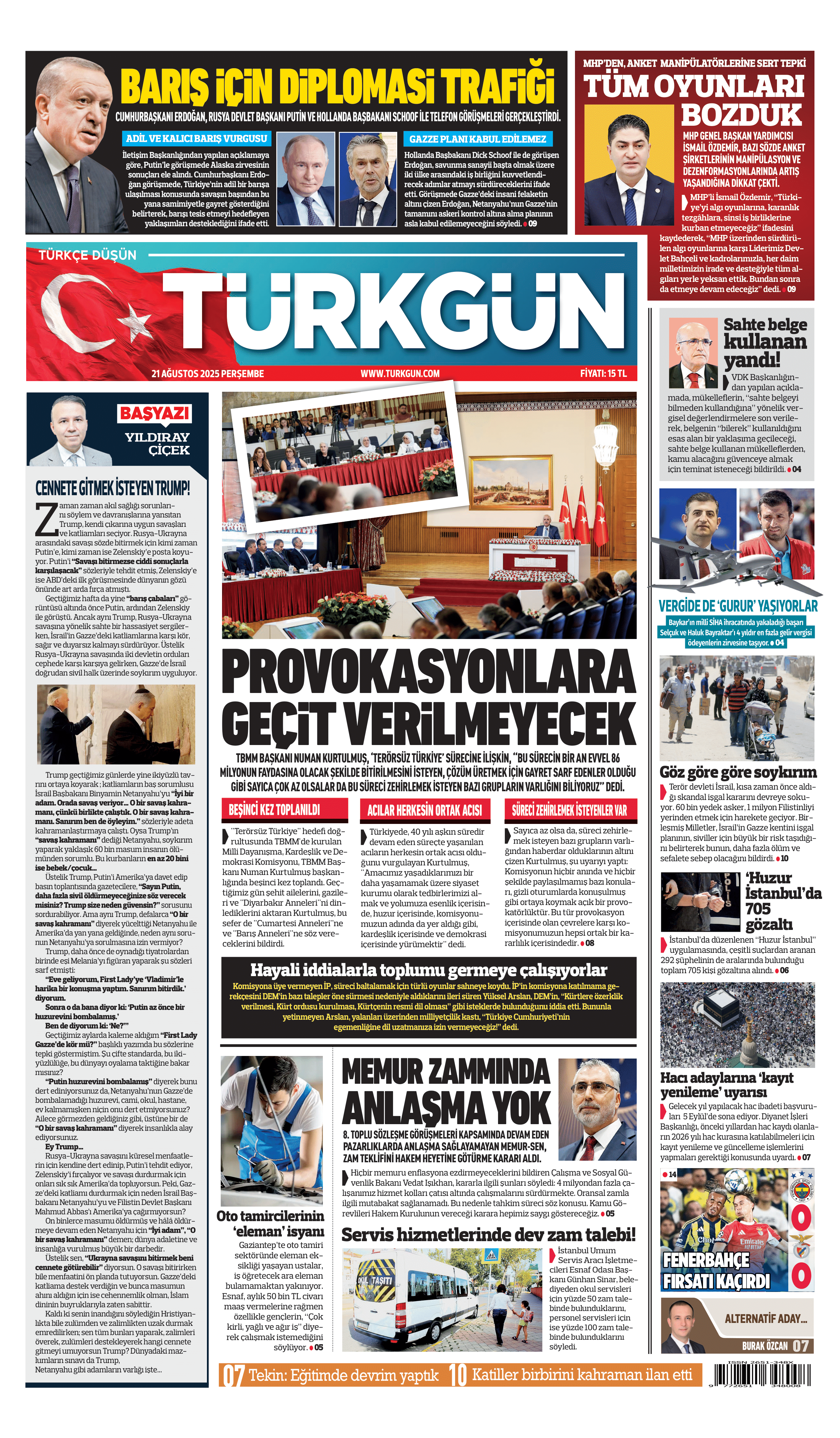 https://www.turkgun.com/Türkgün Gazetesi 21 Ağustos 2025