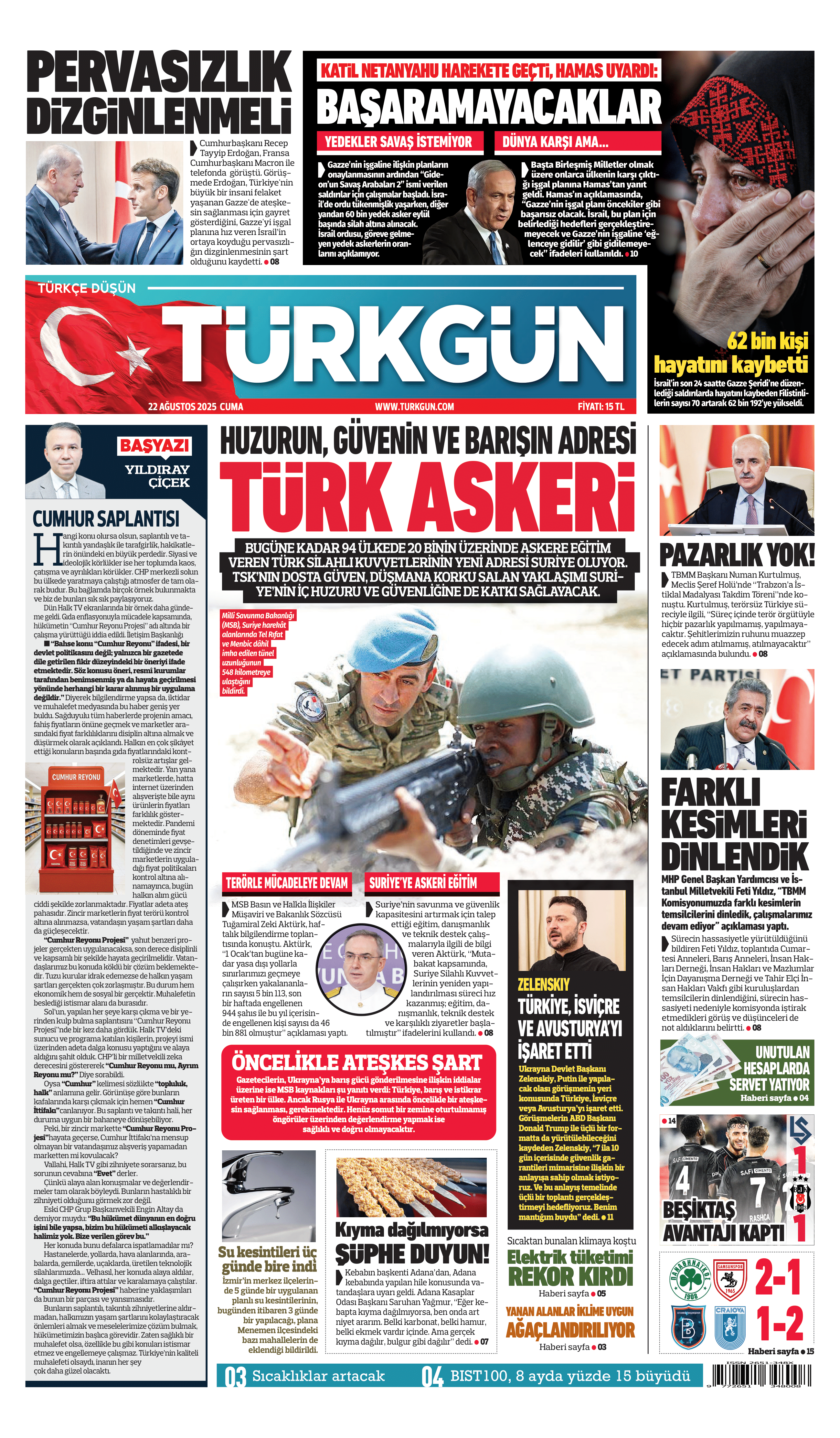 https://www.turkgun.com/Türkgün Gazetesi 22 Ağustos 2025