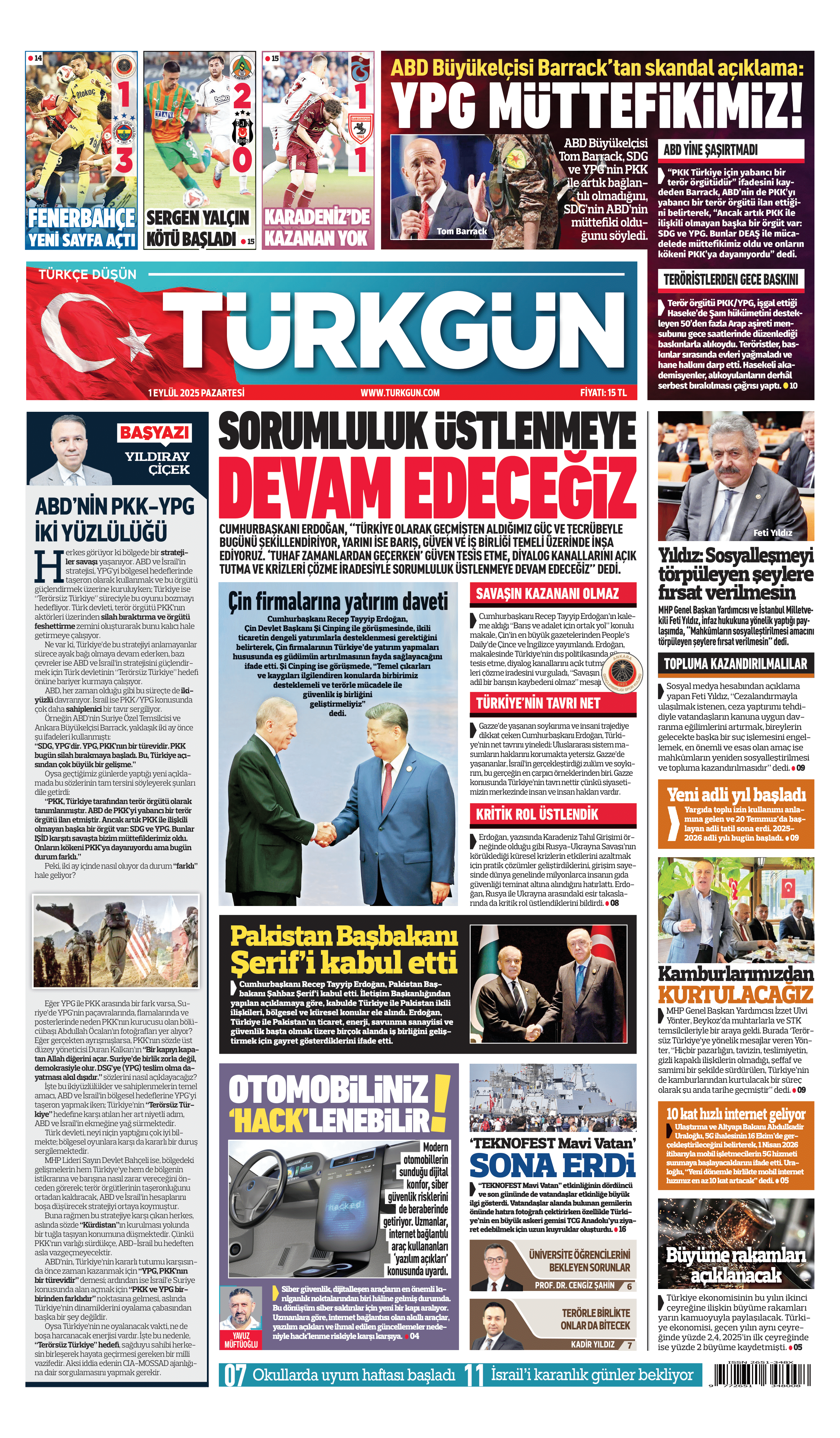 https://www.turkgun.com/Türkgün Gazetesi 1 Eylül 2025