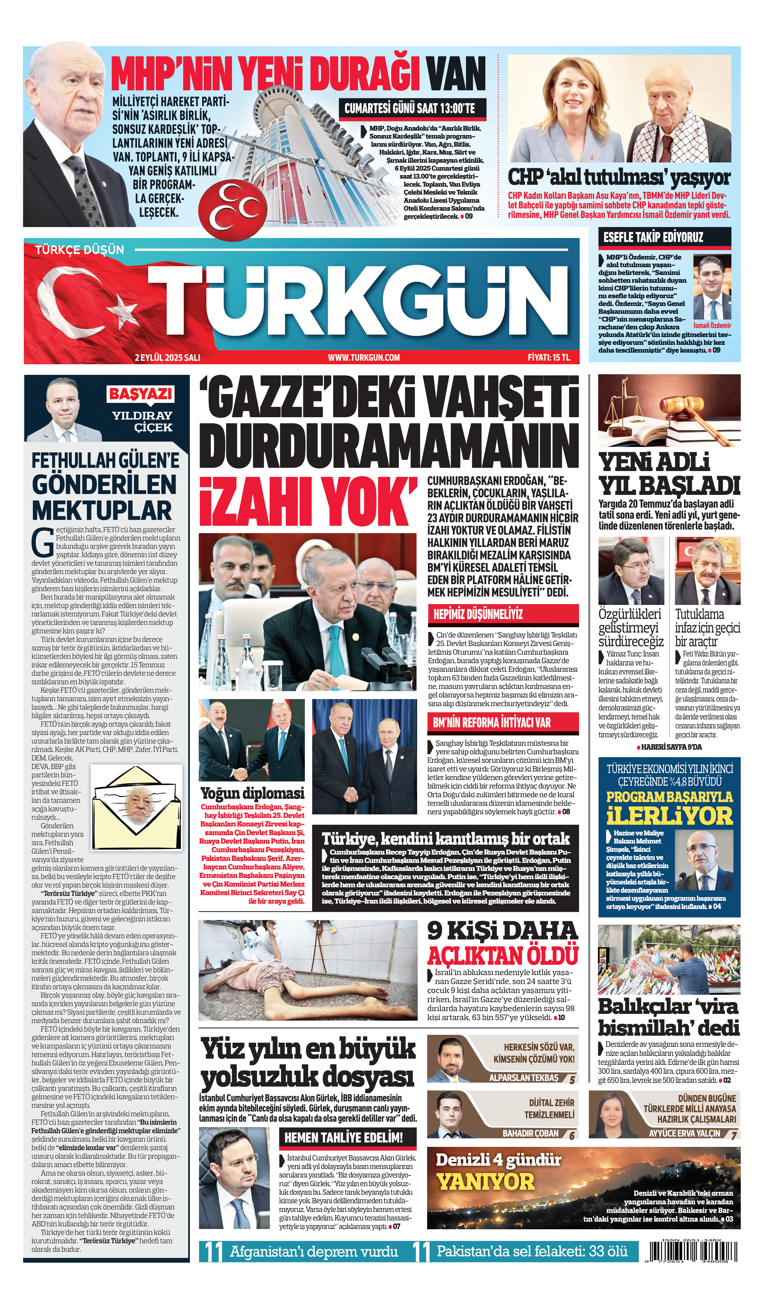 https://www.turkgun.com/Türkgün Gazetesi 2 Eylül 2025