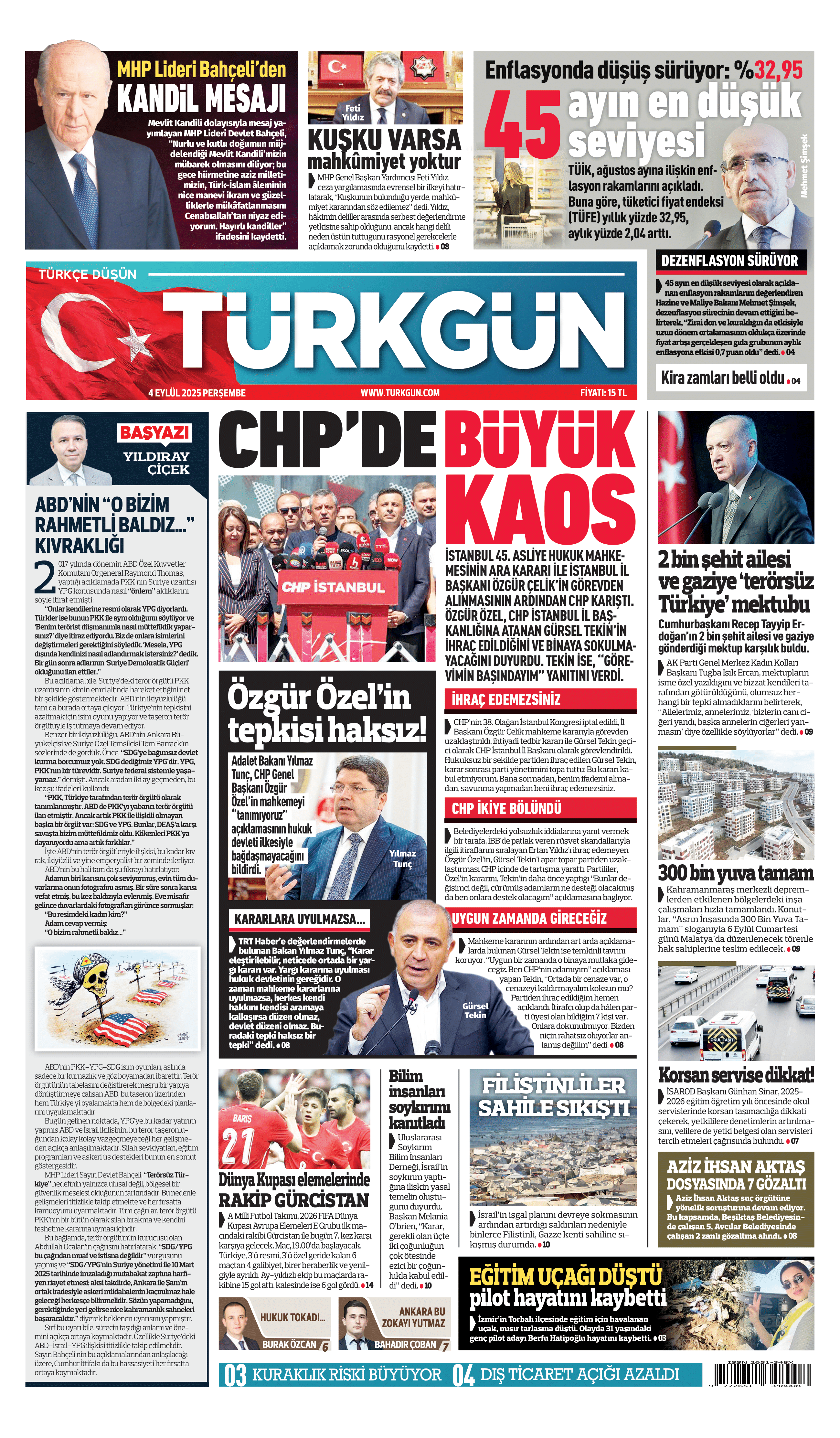 https://www.turkgun.com/Türkgün Gazetesi 4 Eylül 2025