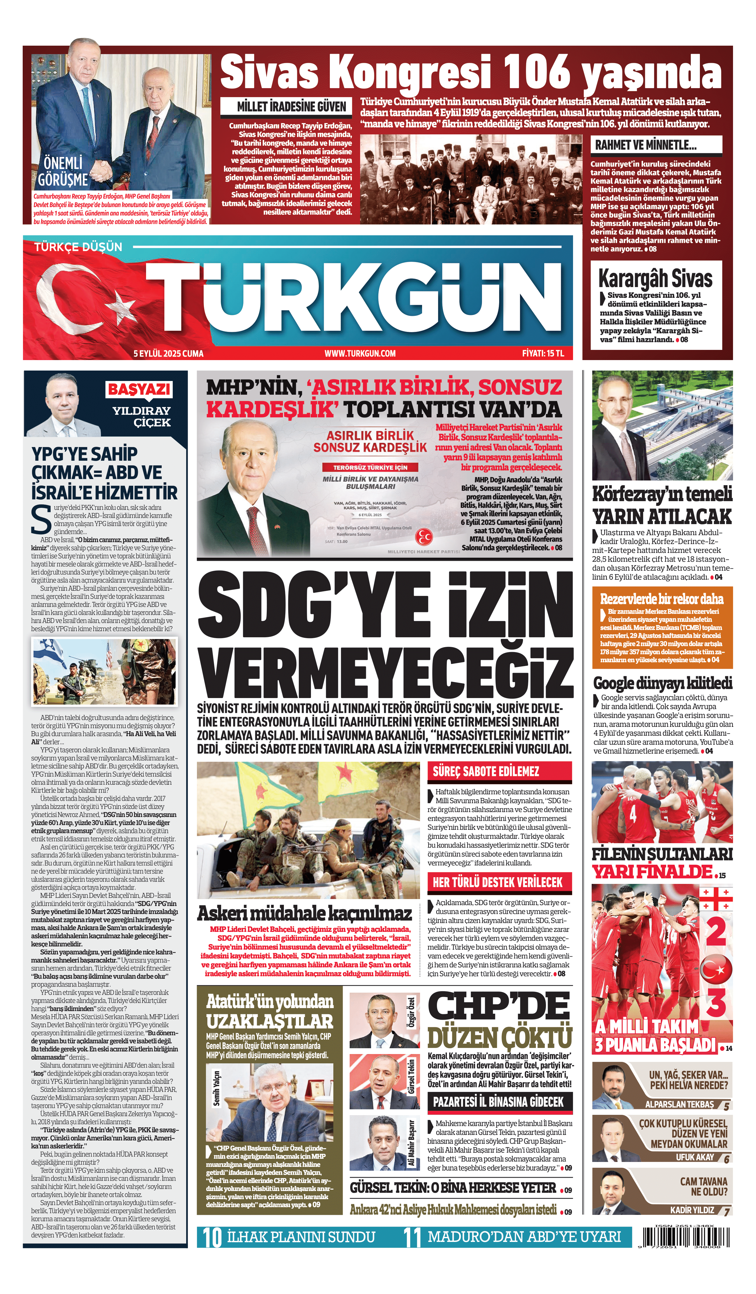 https://www.turkgun.com/Türkgün Gazetesi 5 Eylül 2025
