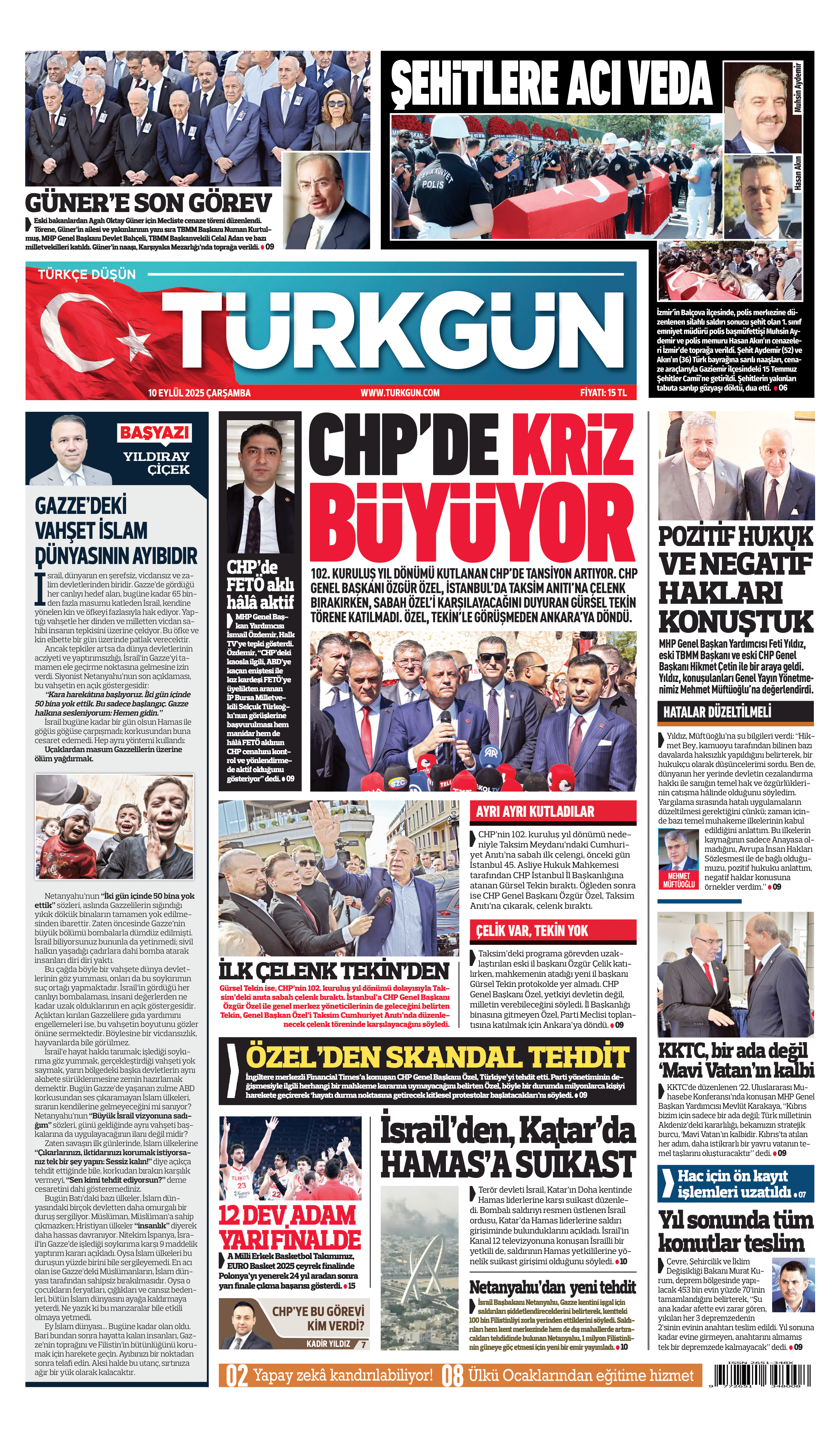 https://www.turkgun.com/Türkgün Gazetesi 10 Eylül 2025
